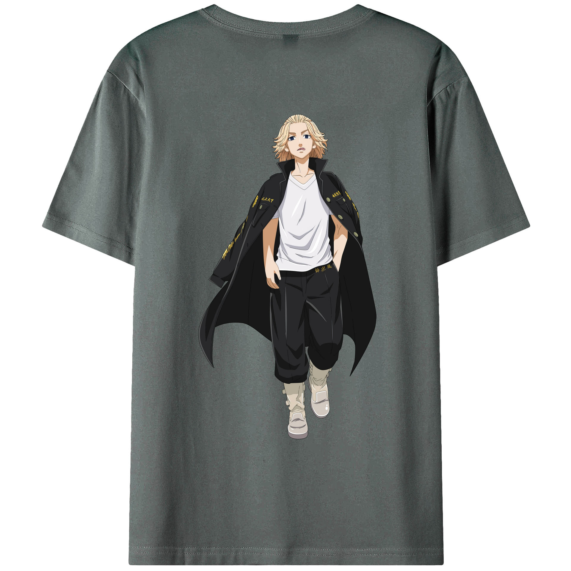 （画像用） 東京リベンジャーズ Tokyo Revengers 綿100％ メンズ半袖Tシャツ（バックプリント） 通気性